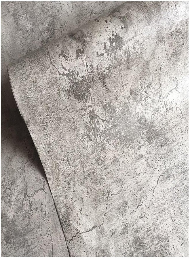 BAYYA Extra Wide Concrete Textured Wallpaper Peel Stick Light Grey Matte Thicken 31.5"x 394" Retro Industrial Style Contact Paper Waterproof Self-Adhesive Cement Wall Sticker Vinyl Wrap - Image 2
